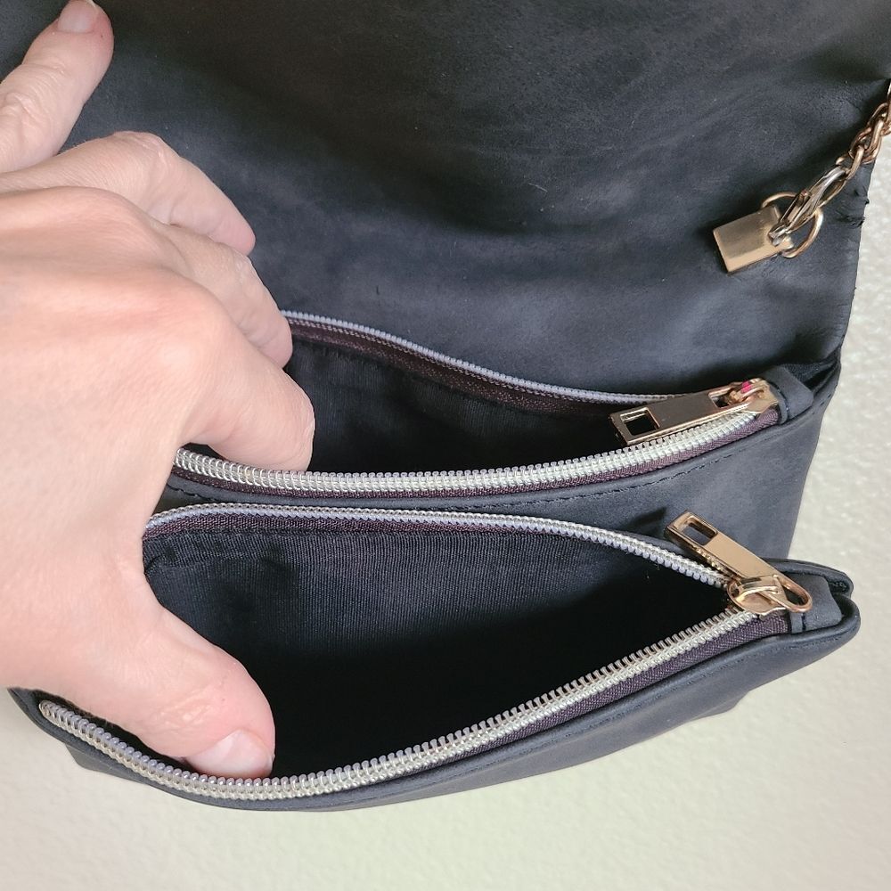 LAST CHANCE! free people street level faux leather envelope crossbody bag grey - Picture 5 of 7